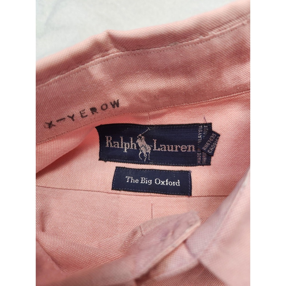 Ralph Lauren Shirt Mens XL Pink Oxford Classic Fit Button Down Long Sleeve Flesh - Picture 4 of 14